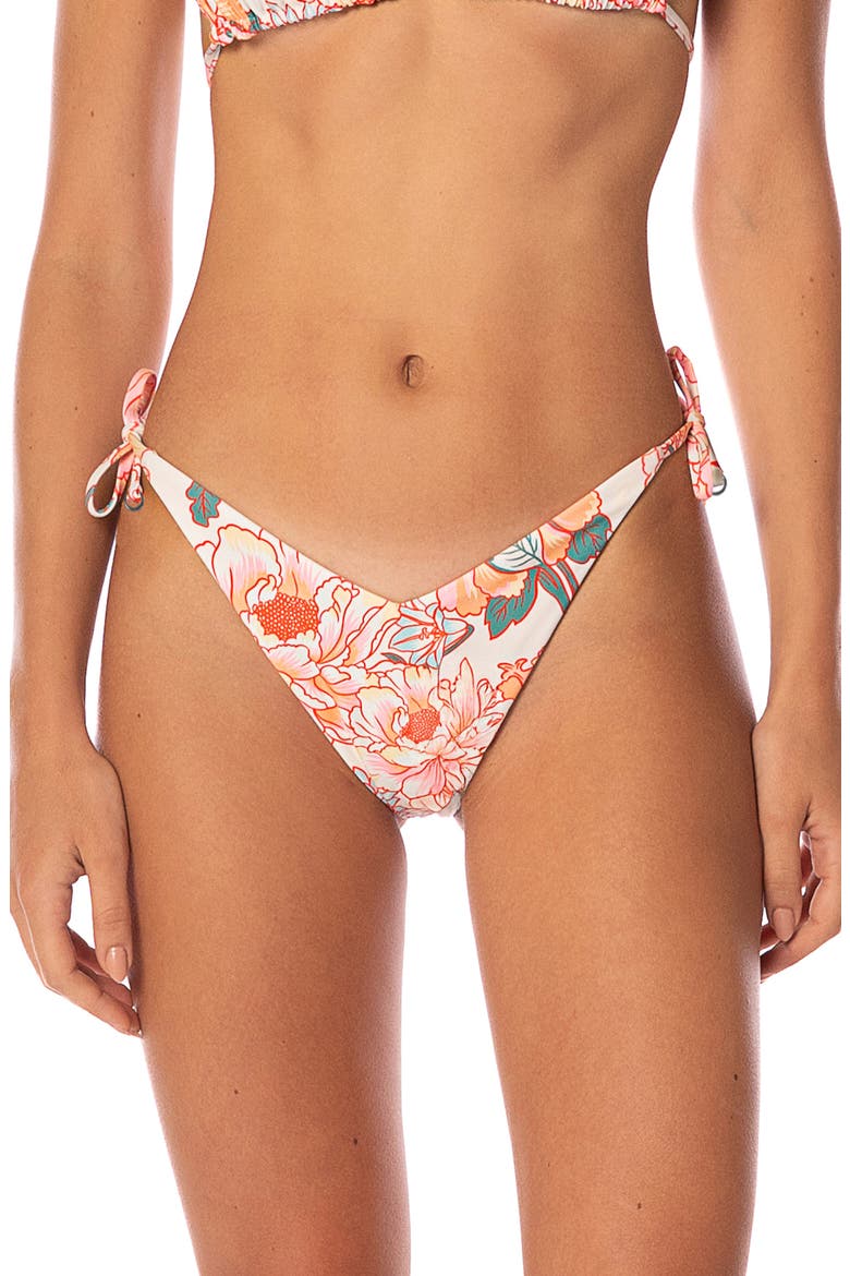 Japanese Summer Sun Reversible Side Tie Bikini Bottoms, Main, color, OPEN BEIGE