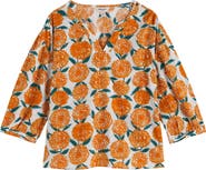 Seasalt Cornwall Streamlet Floral Print Cotton Blend Top