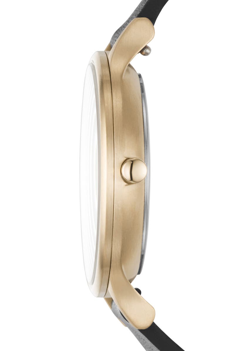Skagen Anita Leather Strap Watch, 34mm, Alternate, color, 