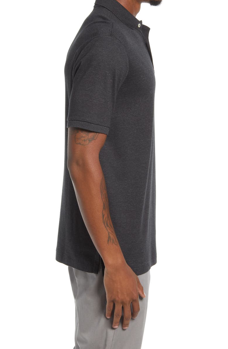 Polo Ralph Lauren Solid Cotton Jersey Polo, Alternate, color, Black Marl Heather