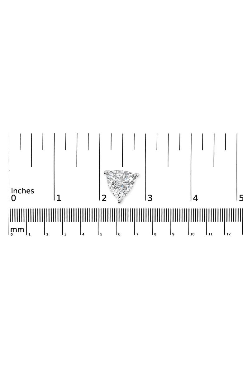 Haus of Brilliance 14K White Gold 2.0 Ct Trillion Lab Grown Diamond 3-Prong Solitaire Stud Earrings, Alternate, color, White