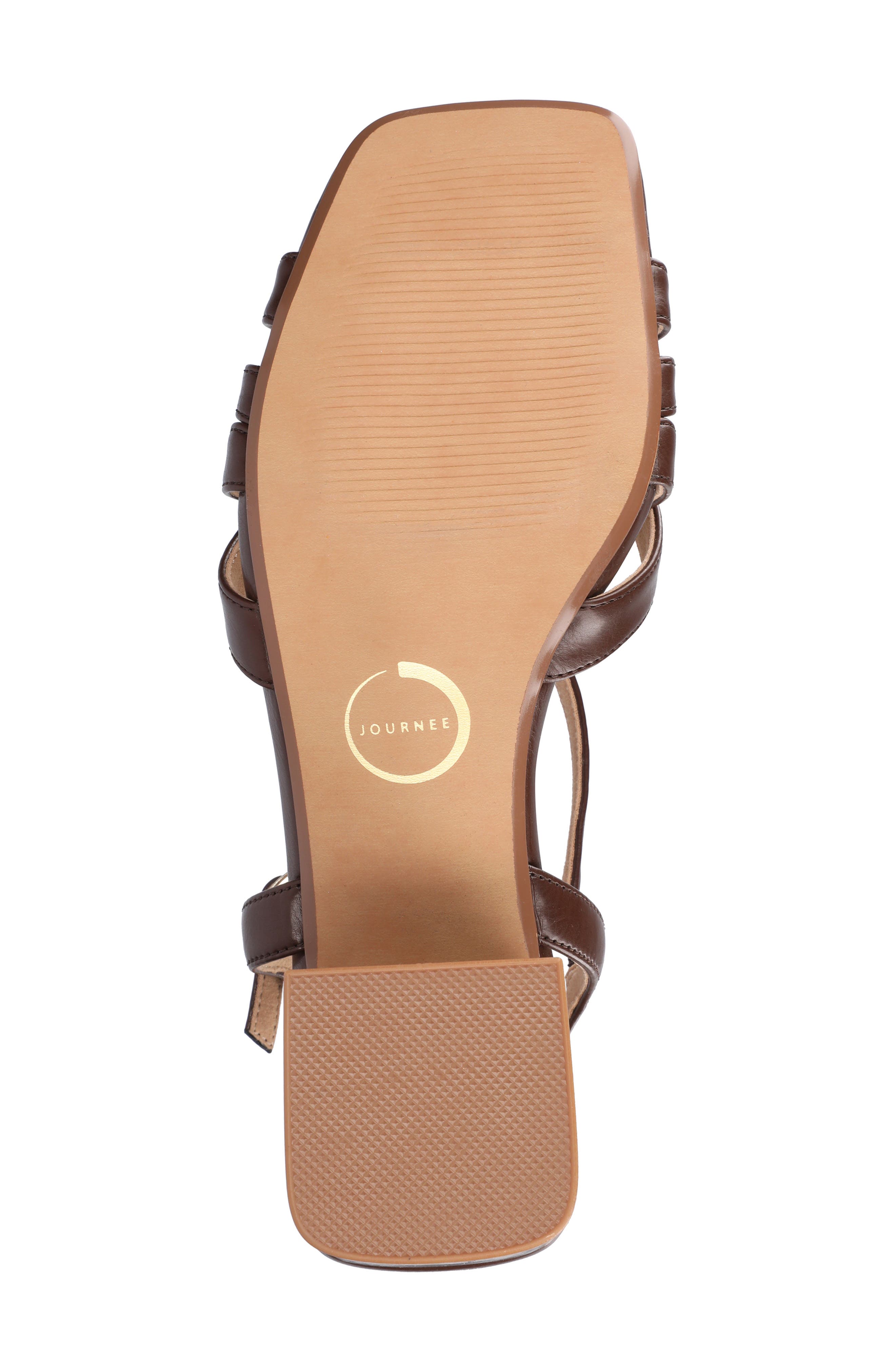 Shyla Block Heel Sandal, Alternate, color, BROWN