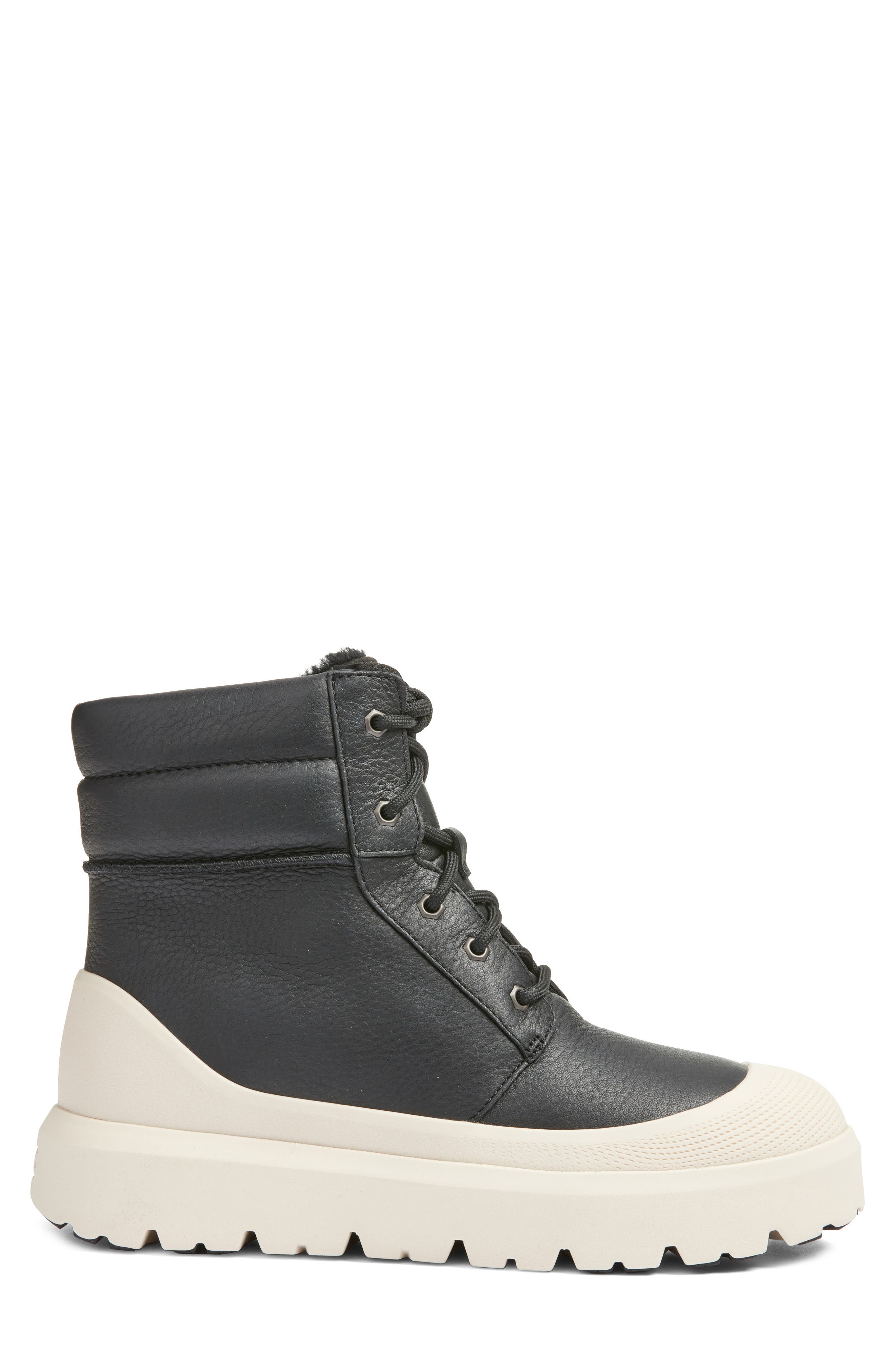 UGG<sup>®</sup> Neumel High Weather Hybrid Waterproof Boot, Alternate, color, Black / Birch