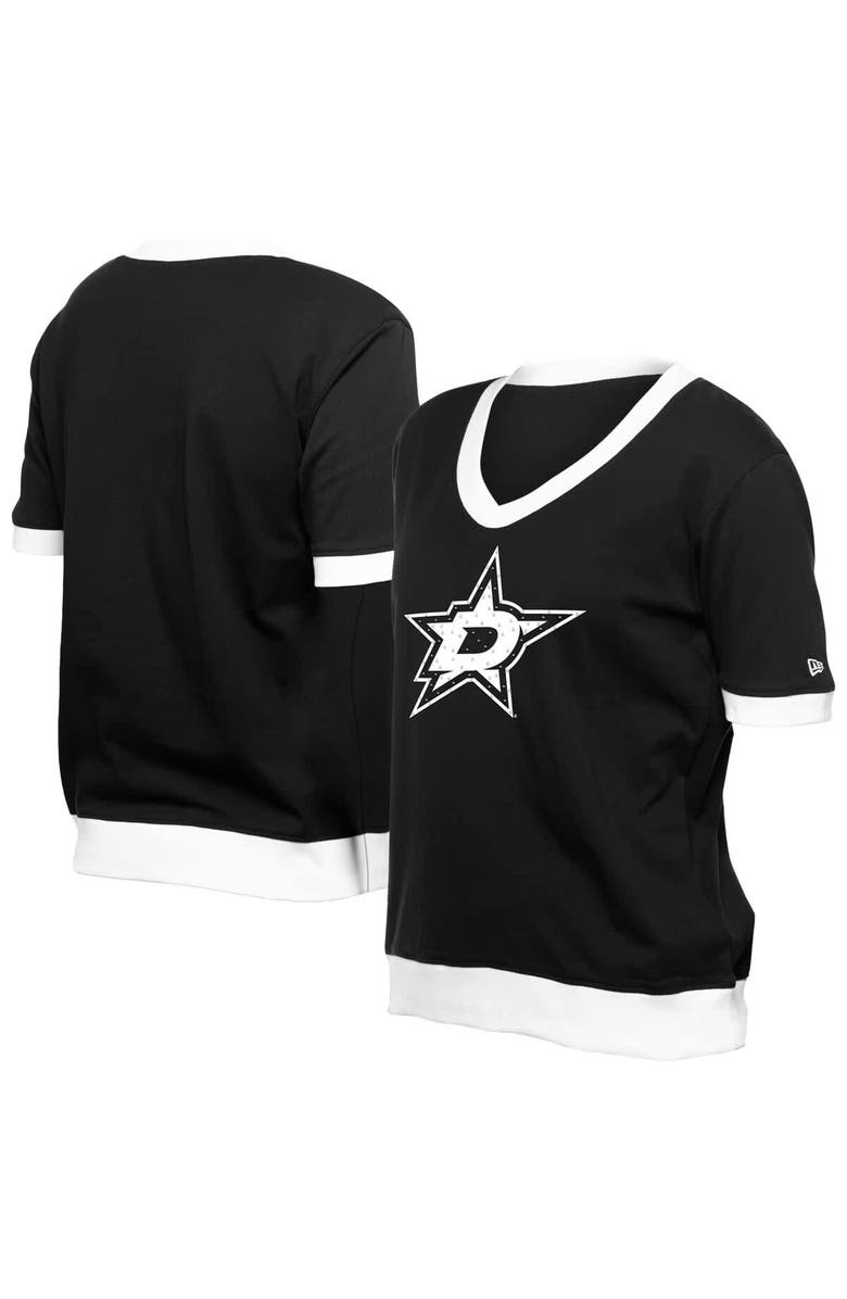 New Era Women's New Era Black Dallas Stars Game Day Rhinestuds T-Shirt, Main, color, Black