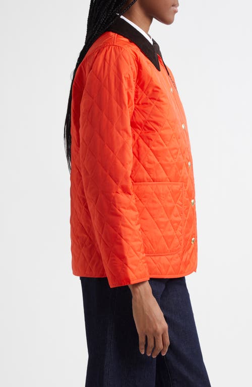 Sporty And Rich Sporty & Rich Vendome Quilted Nylon Jacket In Squash