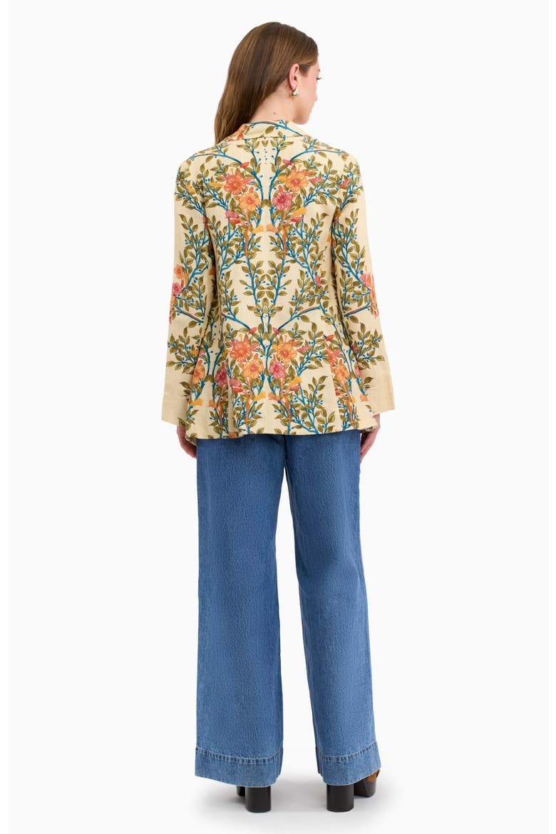 Cleo Printed Blazer, Alternate, color, Buttercream Multi