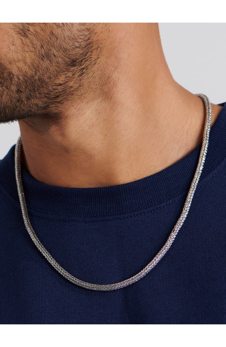 DEVATA Foxtail Round 4mm Chain Necklace in Sterling Silver, 16", Alternate, color, Silver