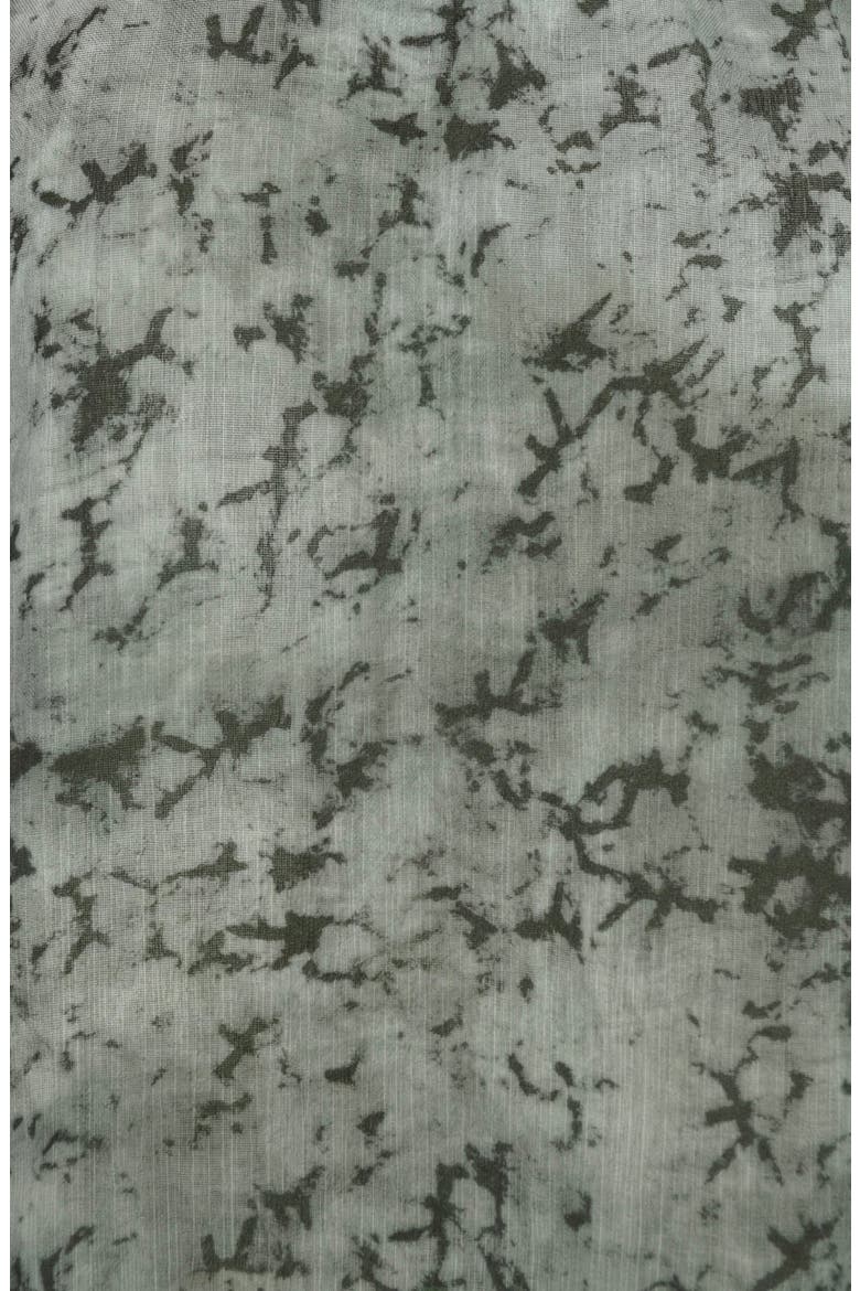 Sheer Printed Asymmetric Top & Skirt Set, Alternate, color, Muted Grey / Blue