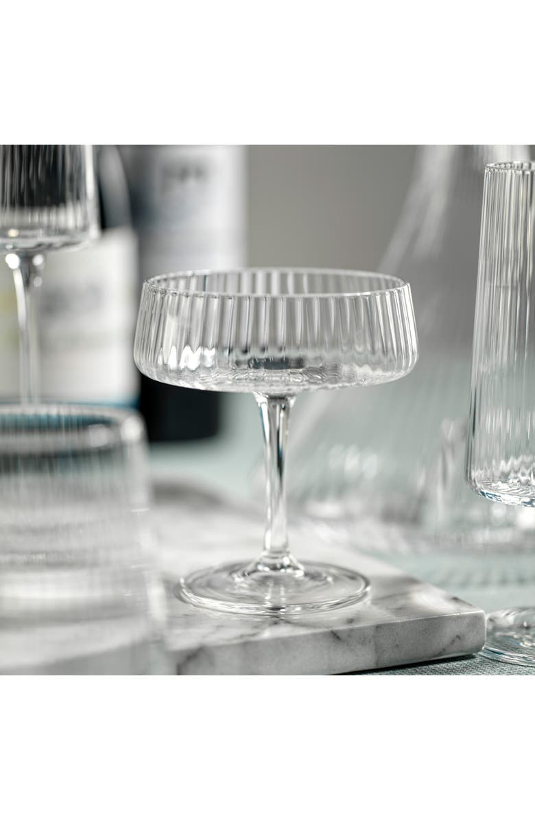 Zodax Benin Fluted Set of 4 Martini Glasses, Alternate, color, Clear