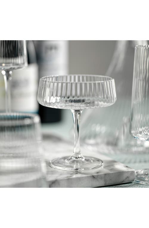 Zodax Benin Fluted Set Of 4 Martini Glasses In Transparent