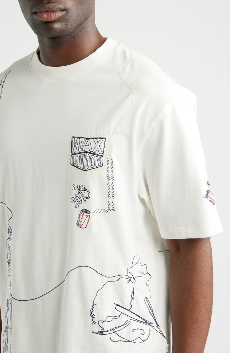 Wax London Milton London Life Scribble Graphic T-Shirt, Alternate, color, Off White