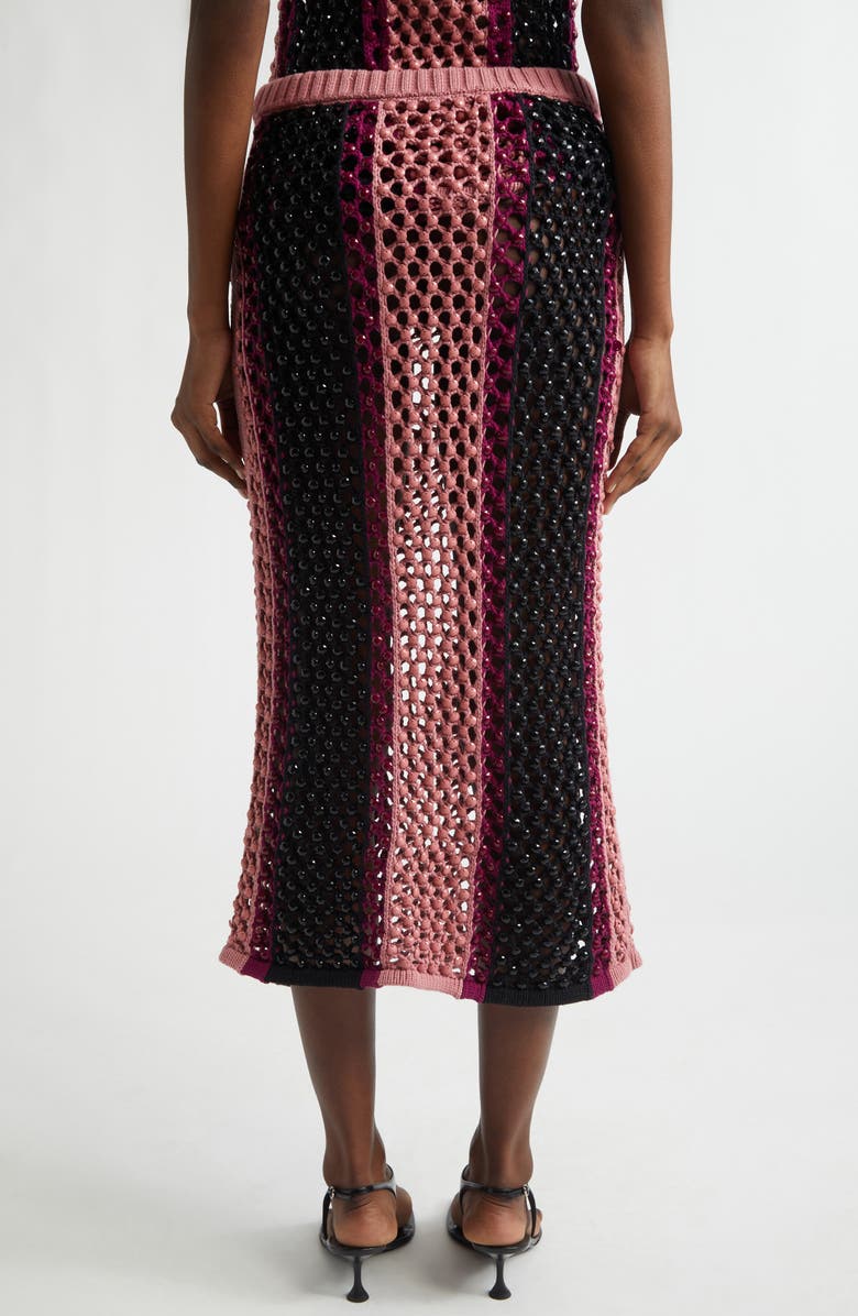 Diotima Stripe Spice Embellished Sweater Skirt, Alternate, color, Guava Multi