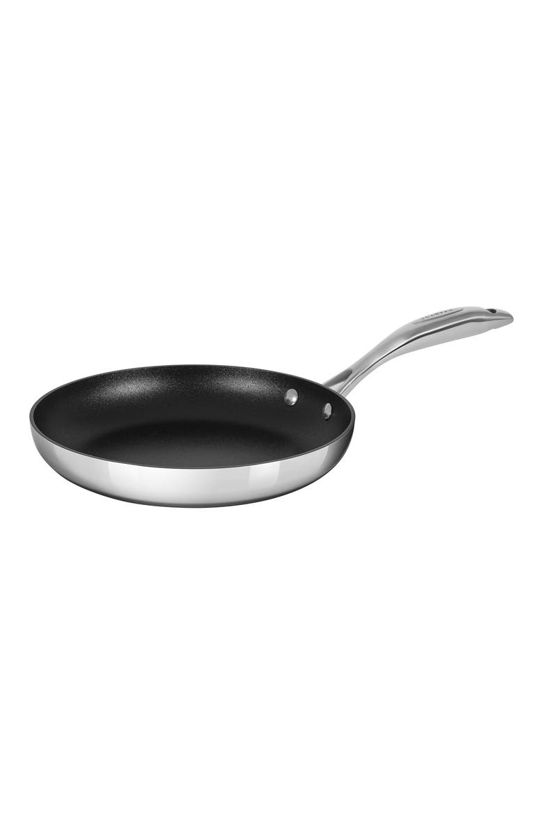 Haptiq Stainless Steel Nonstick 10.25-Inch Fry Pan, Main, color, SILVER