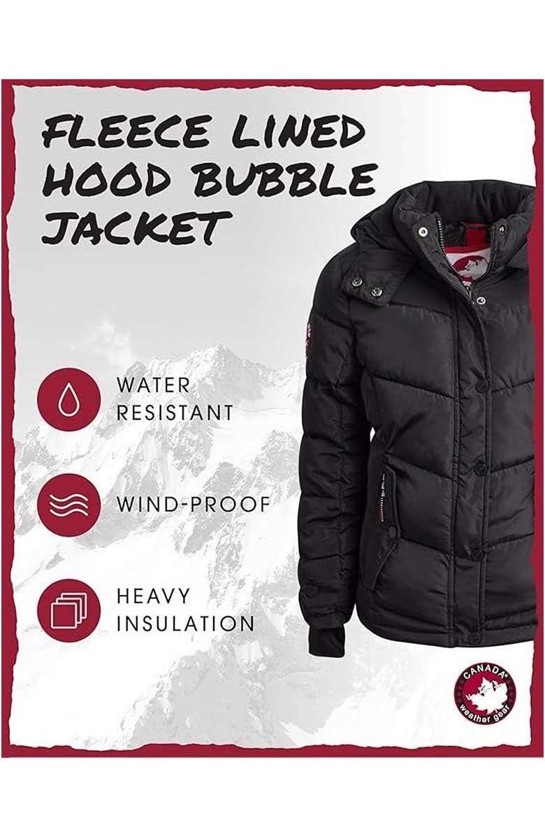 CANADA WEATHER GEAR Girls' Quilted Heavyweight Winter Coat, Alternate, color, 