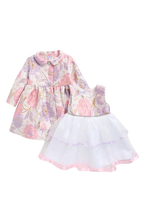 Kids' Brocade Party Dress & Coat Set (Toddler & Little Kid)
