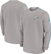 Nike Men's Nike Gray Miami Dolphins 2024 Sideline Coaches Long Sleeve Top