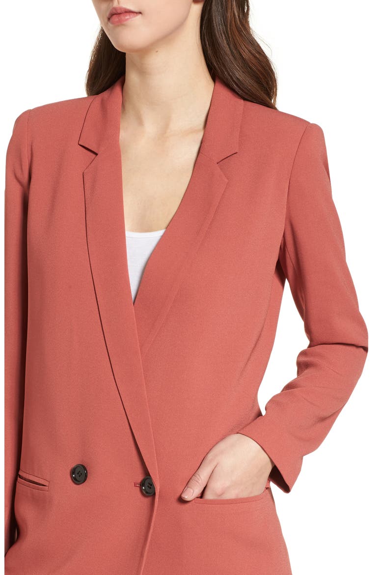 Oversize Blazer, Alternate, color, RUST MARSALA