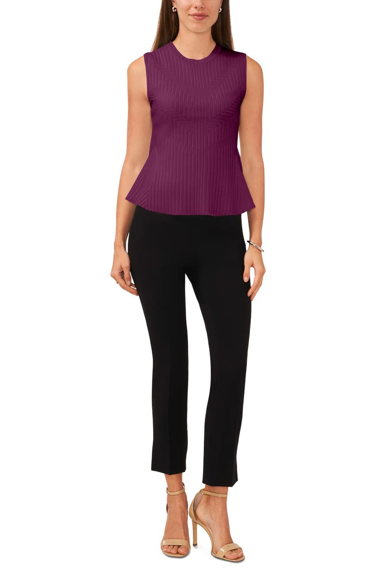 Halogen<sup>®</sup> Sleeveless Peplum Sweater, Alternate, color, Purple