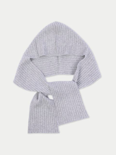 Cashmere Rib-knit Hood