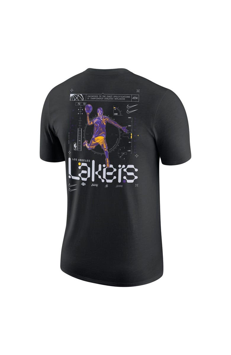Nike Men's Nike Black Los Angeles Lakers Courtside Air Traffic Control Max90 T-Shirt, Alternate, color, 