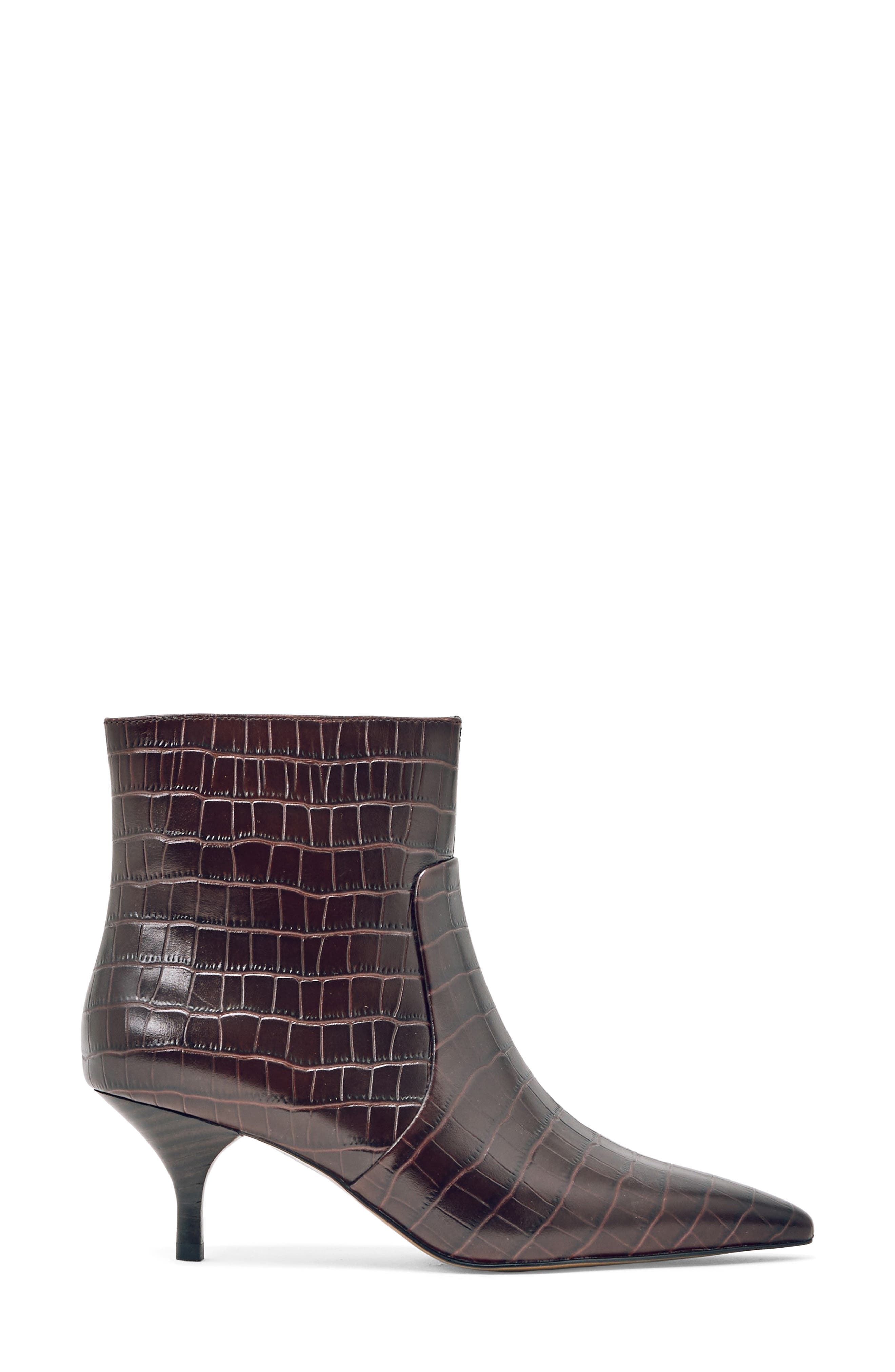 Reiss Pippa Pointed Toe Bootie, Alternate, color, Burgundy