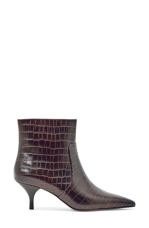 Reiss Pippa Pointed Toe Bootie In Burgundy