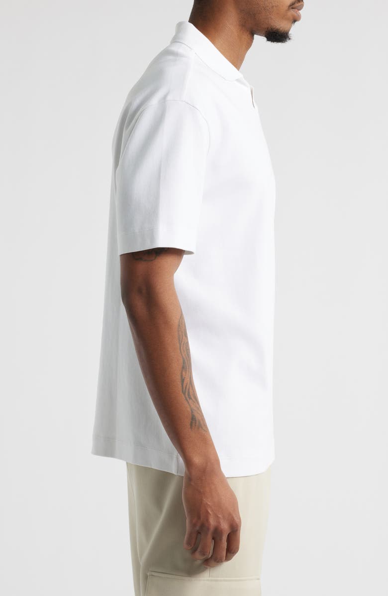 Open Edit Johnny Collar Polo, Alternate, color, White