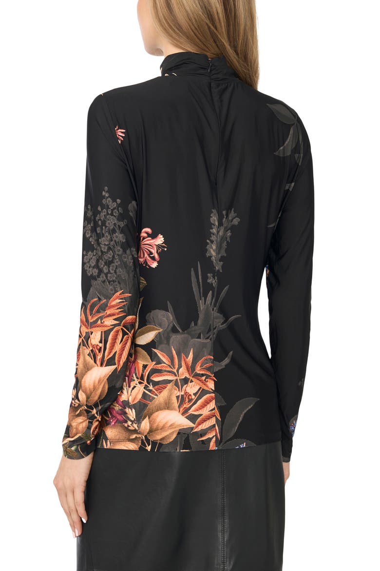 Lola Mock Neck Top, Alternate, color, RICH BLACK