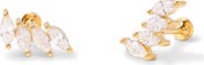 Brook and York Zola Marquise Cubic Zirconia Flatback Stud Earrings