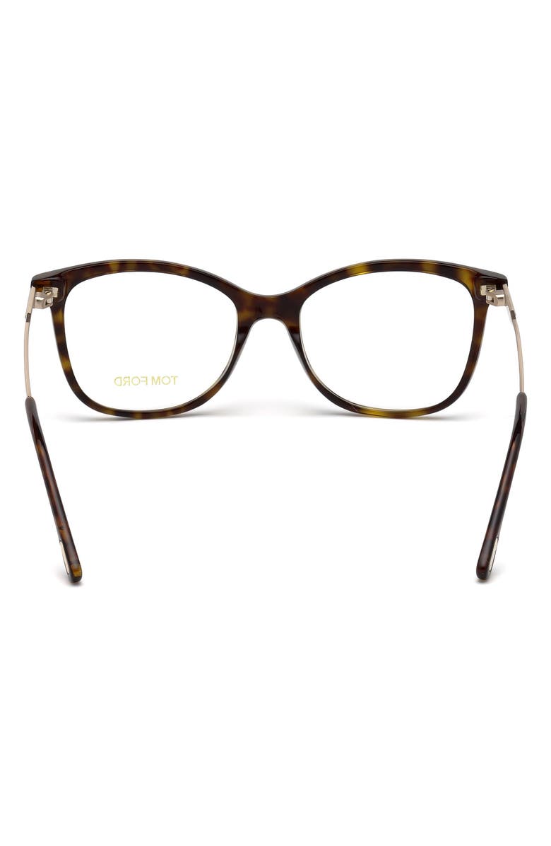 TOM FORD 52mm Cat Eye Optical Glasses, Alternate, color, 