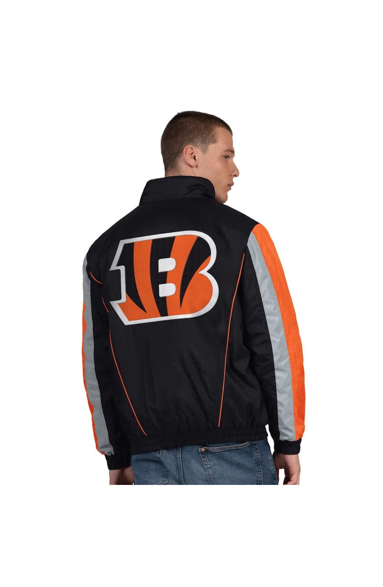 STARTER Men's Starter  Black Cincinnati Bengals Thursday Night Gridiron Half-Zip Jacket, Alternate, color, Black