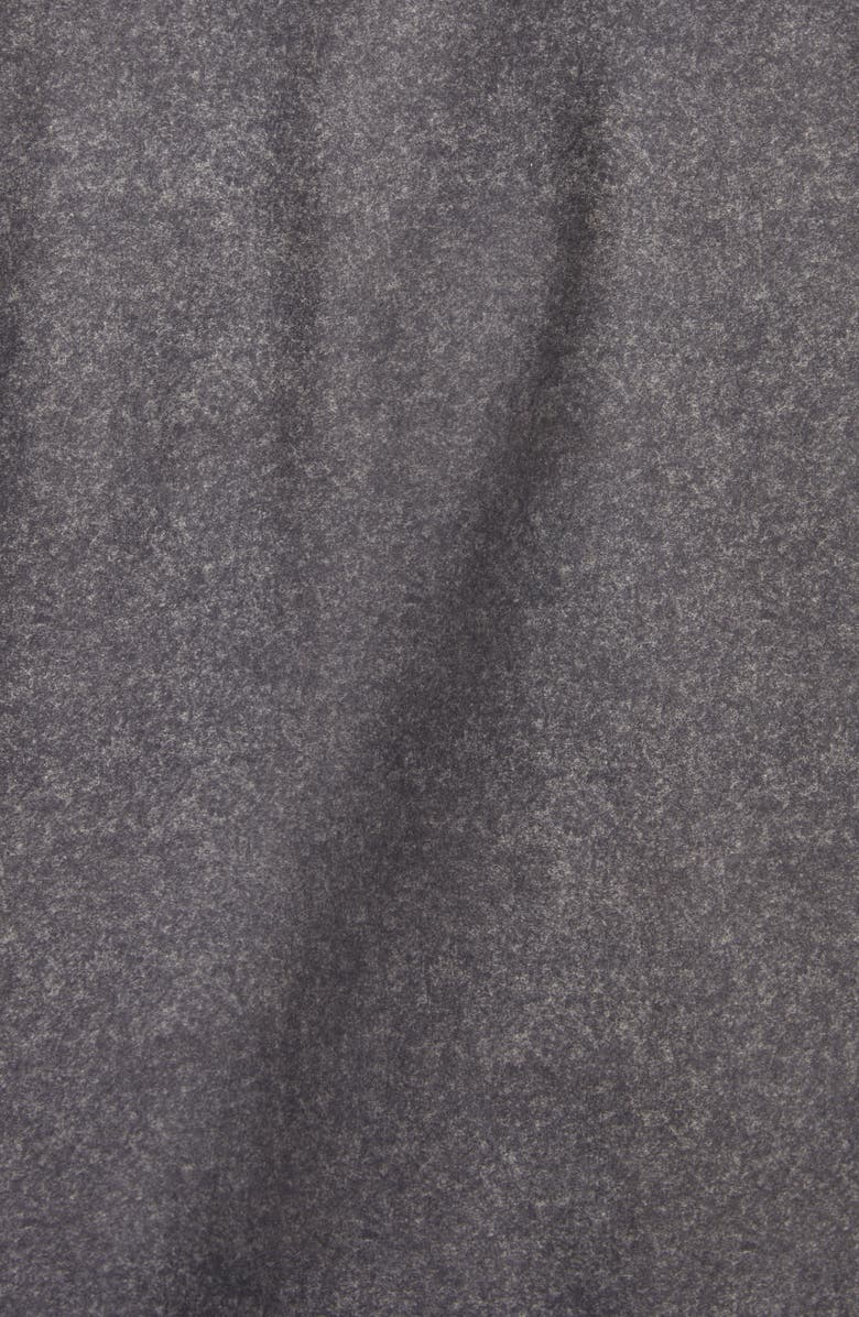 Bottega Veneta Flannel Print Lambskin Leather Shirt Jacket, Alternate, color, 1307 Charcoal Melange