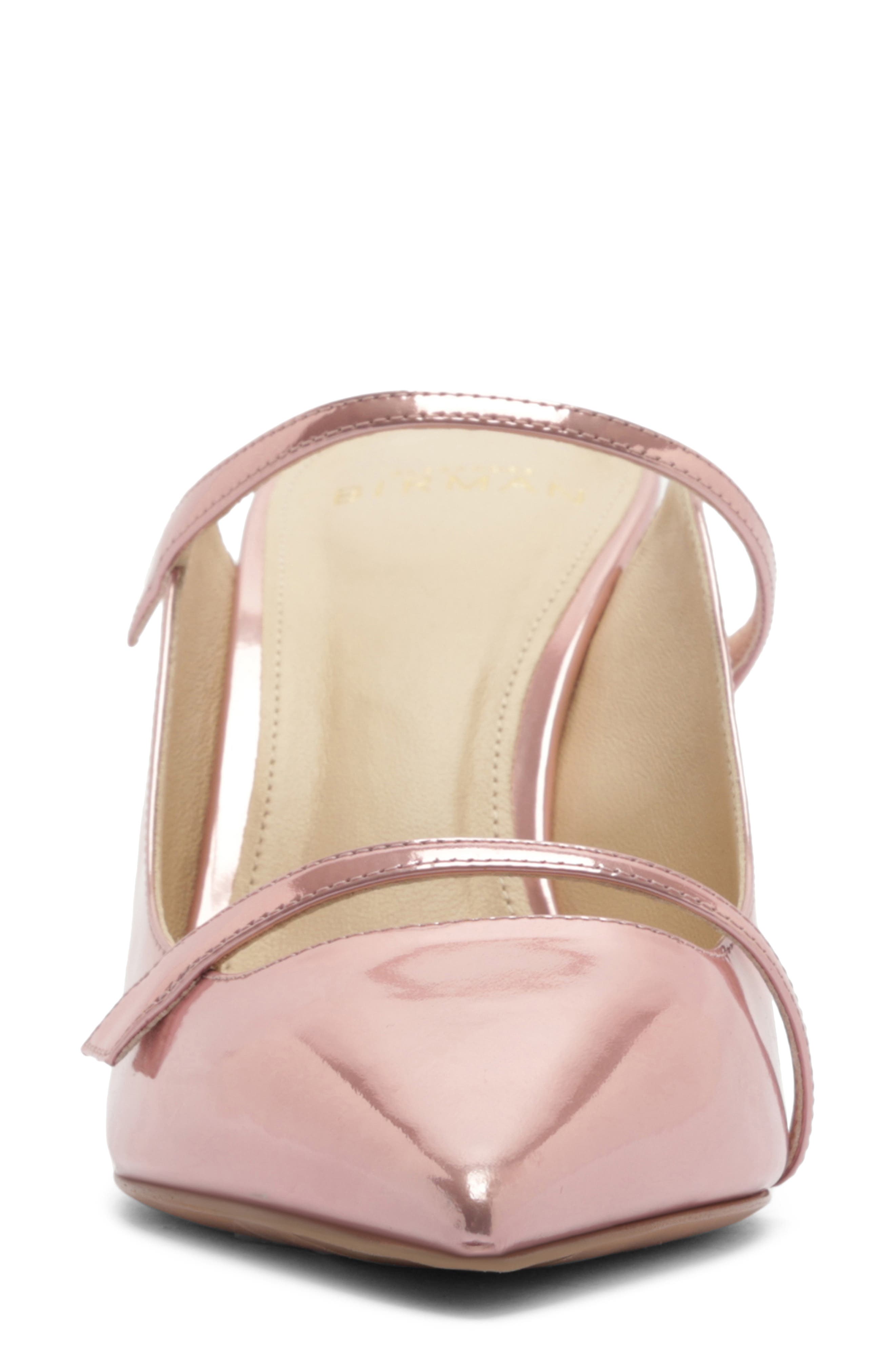 Alexandre Birman Tita Metallic Pointed Toe Mule Pump, Alternate, color, Pink