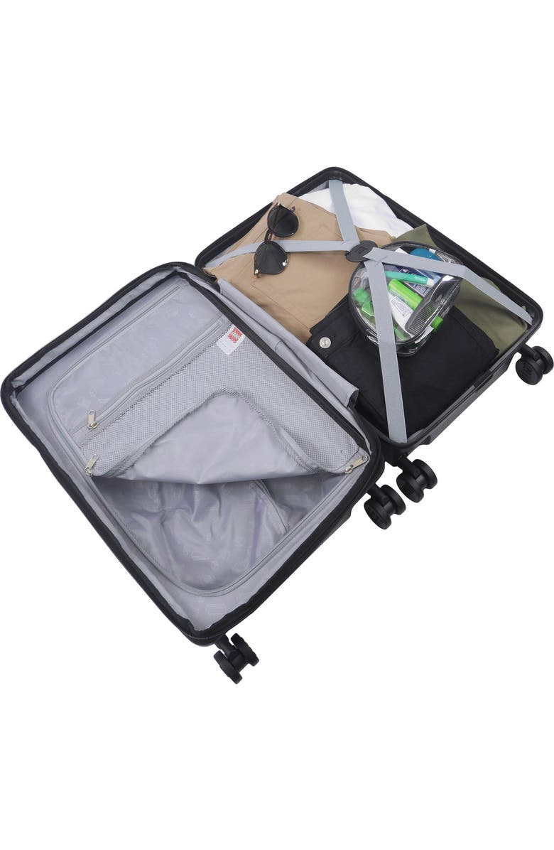 LEGO Signature Brick 2x3 Trolley Expandable 21.5 inch carry-on luggage, Alternate, color, Black