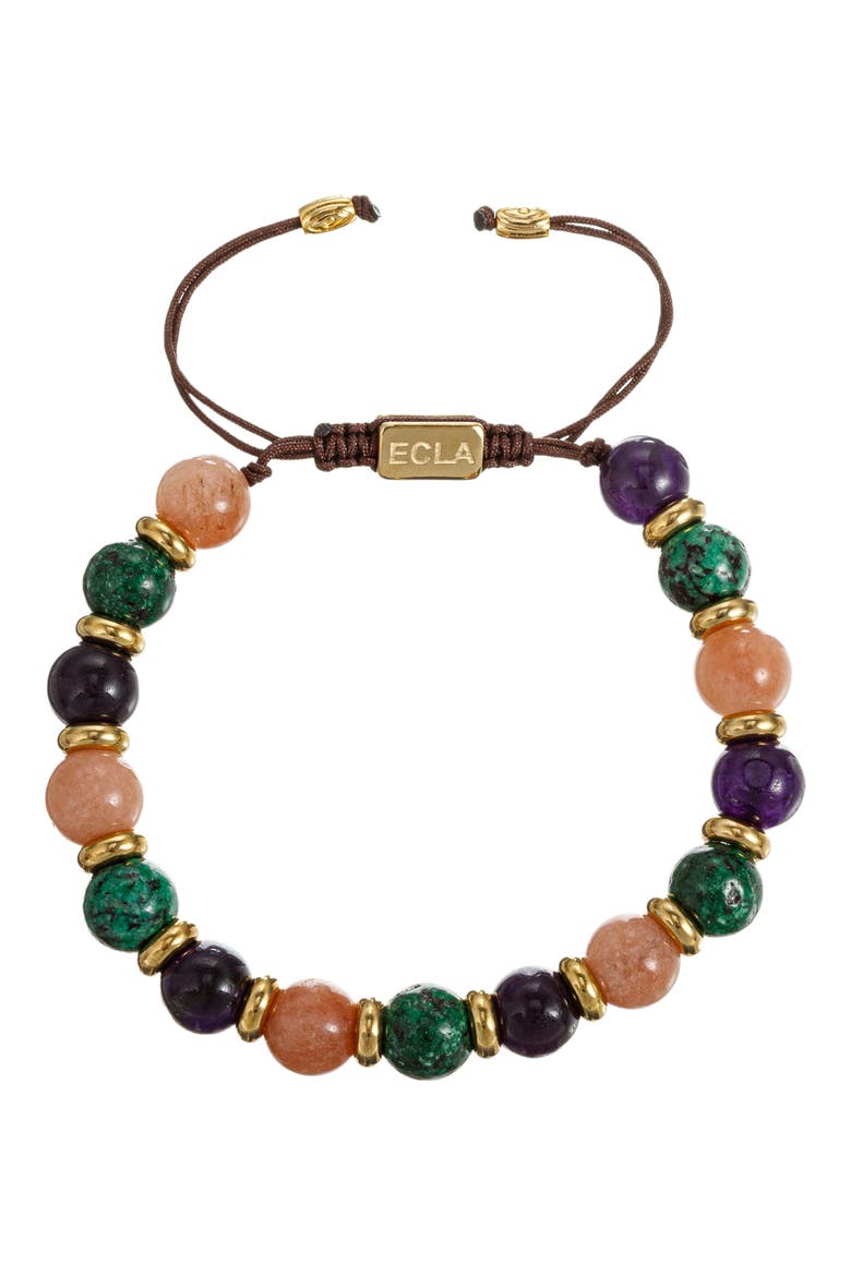 Men's Pablow Agate Adjustable Bracelet, Main, color, GOLD