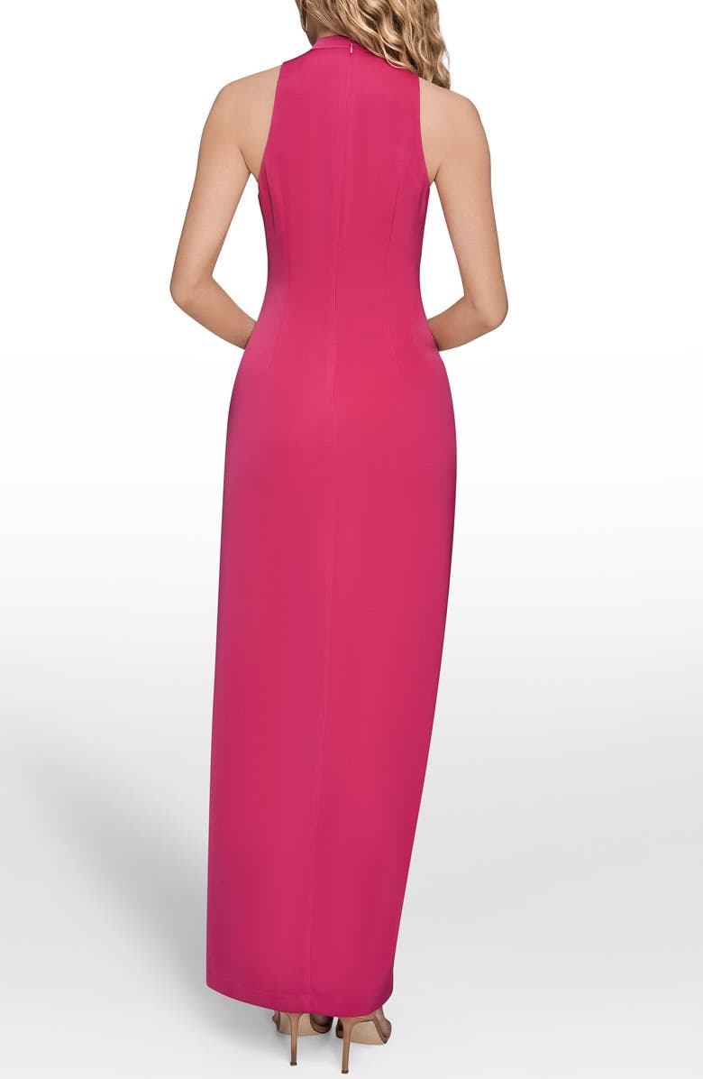 Donna Karan New York Twisted Sleeveless Gown, Alternate, color, Hot Fuchsia