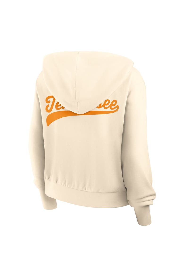 Women's Nike Cream Tennessee Volunteers Cropped Chill Full-Zip Hoodie, Alternate, color, Cream