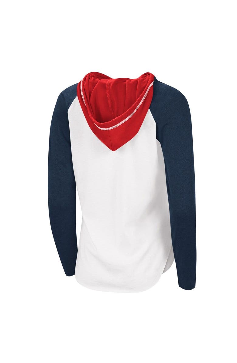 G-III 4HER BY CARL BANKS Women's G-III 4Her by Carl Banks White Washington Wizards MVP Raglan Hoodie Long Sleeve T-Shirt, Alternate, color,