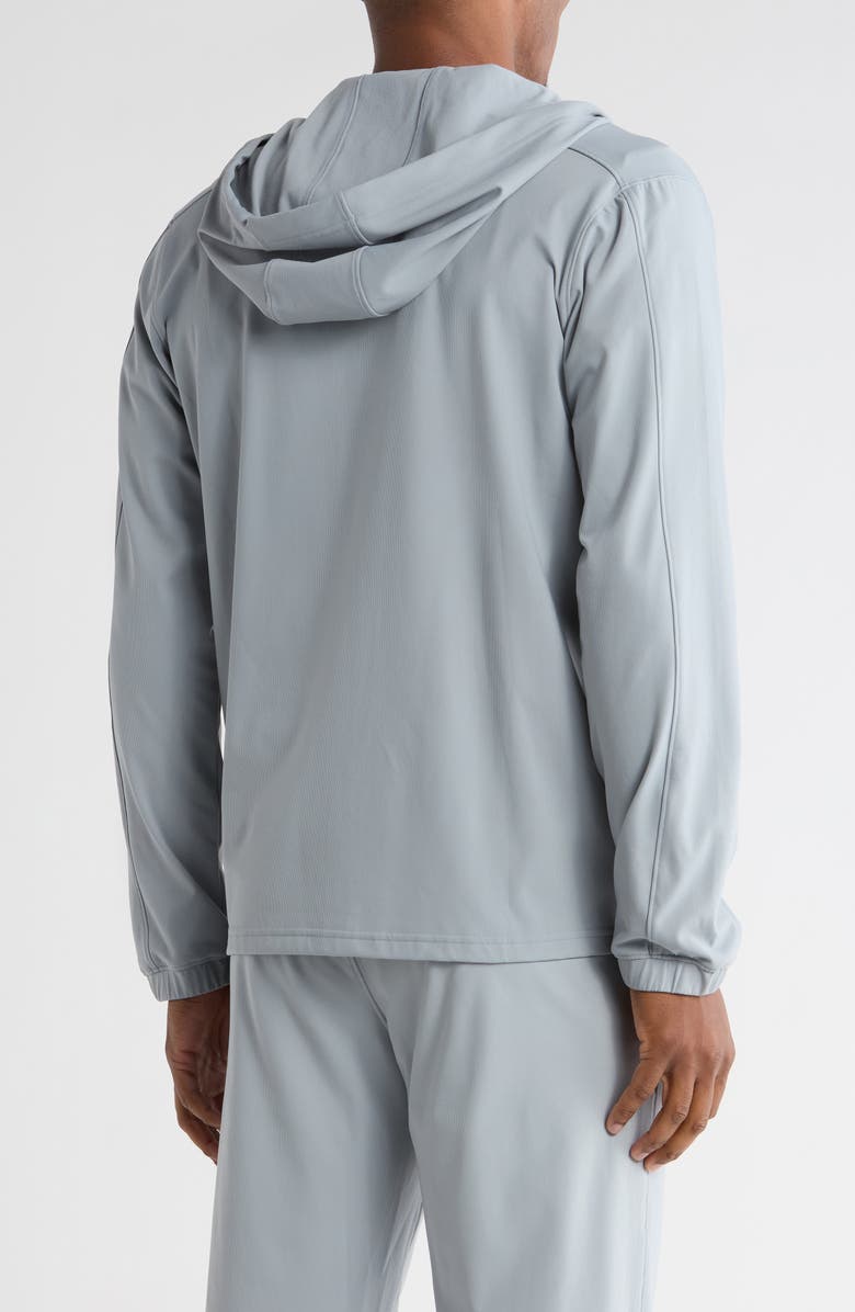 90 DEGREE BY REFLEX Warp Fleece Zip Hoodie, Alternate, color, Weathervane