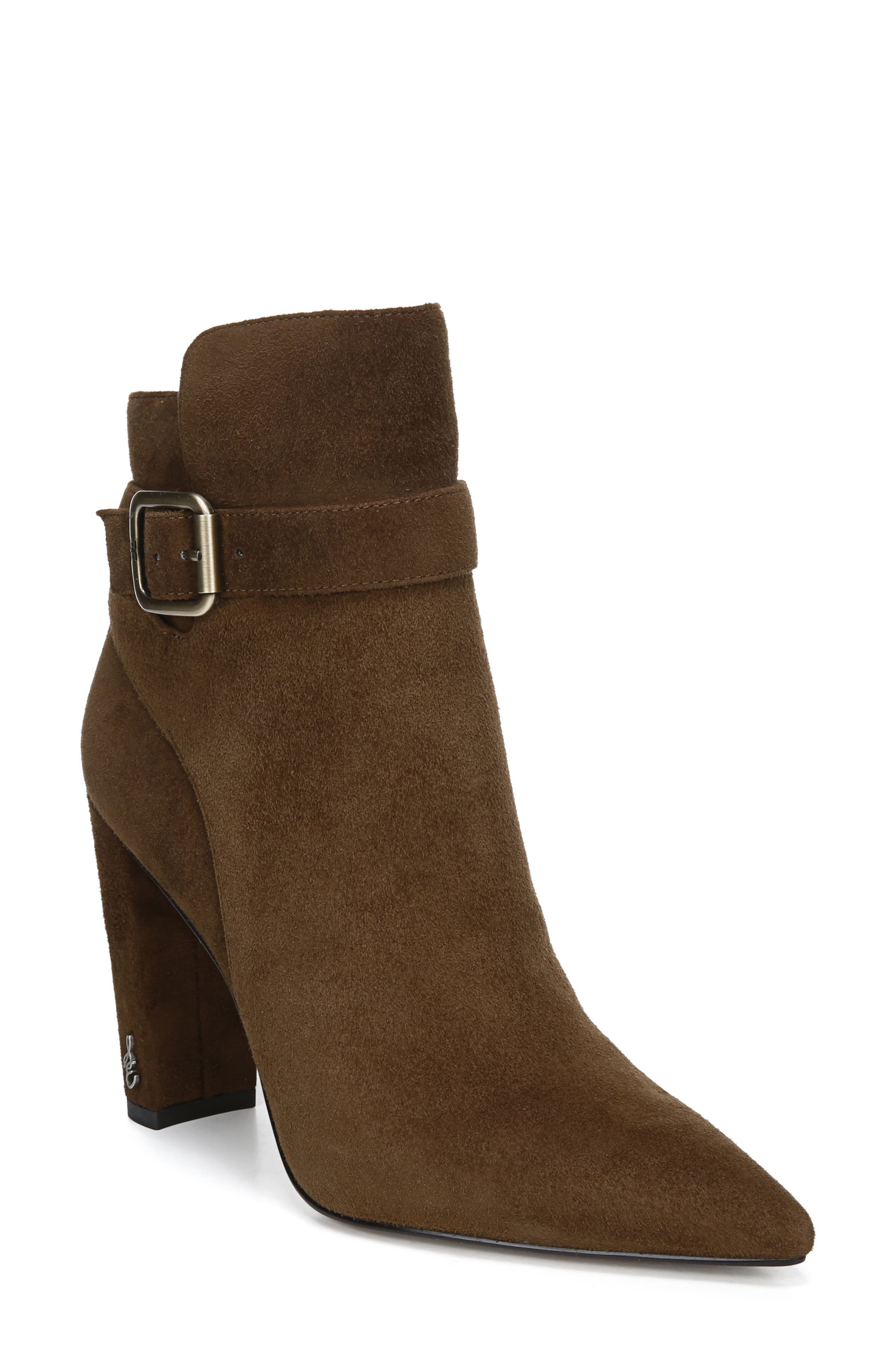 Rita Pointed Toe Bootie, Main, color, TOASTED COCONUT SUEDE