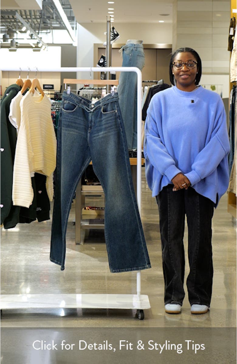 Sabine Belted Slim Bootcut Jeans, sales video thumbnail