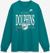 Nike Men's Nike Aqua Miami Dolphins Red Zone Long Sleeve Max90 T-Shirt