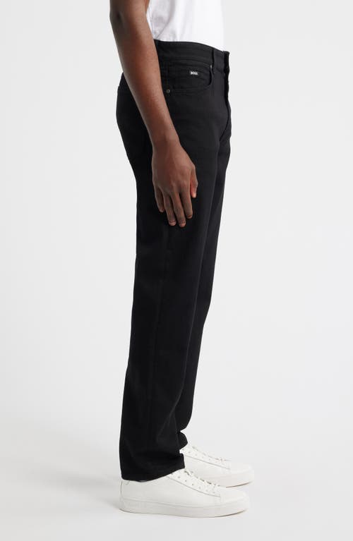 Hugo Boss Boss Ogden Straight Leg Jeans In Black