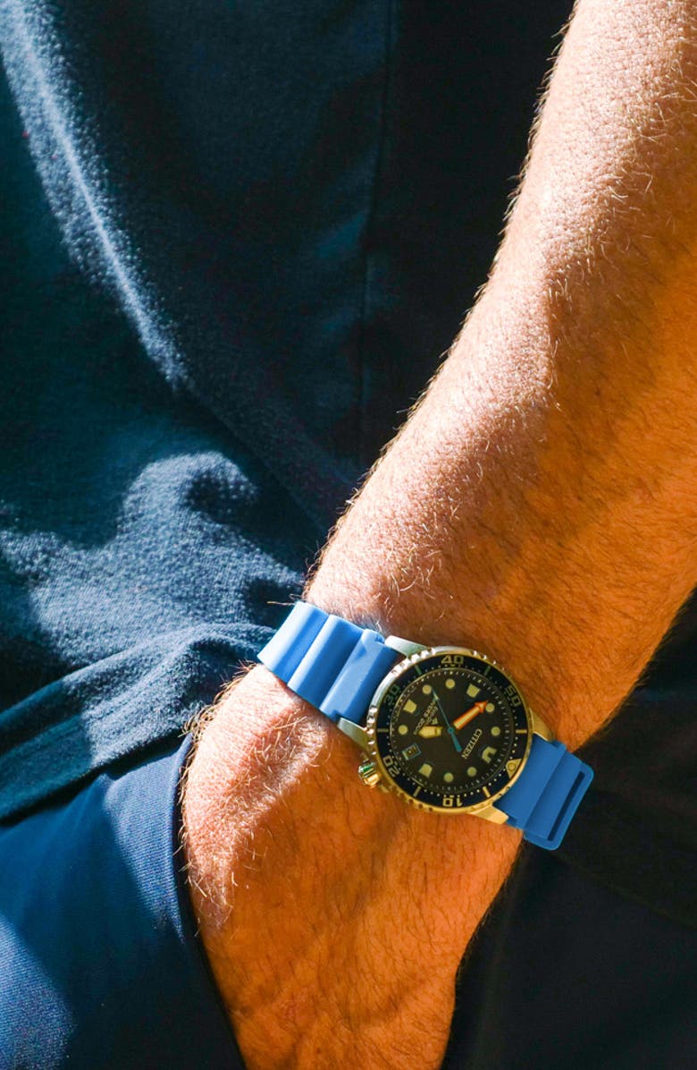 Citizen Promaster Sea Polyurethane Strap Watch, 36.5mm, Alternate, color, Blue