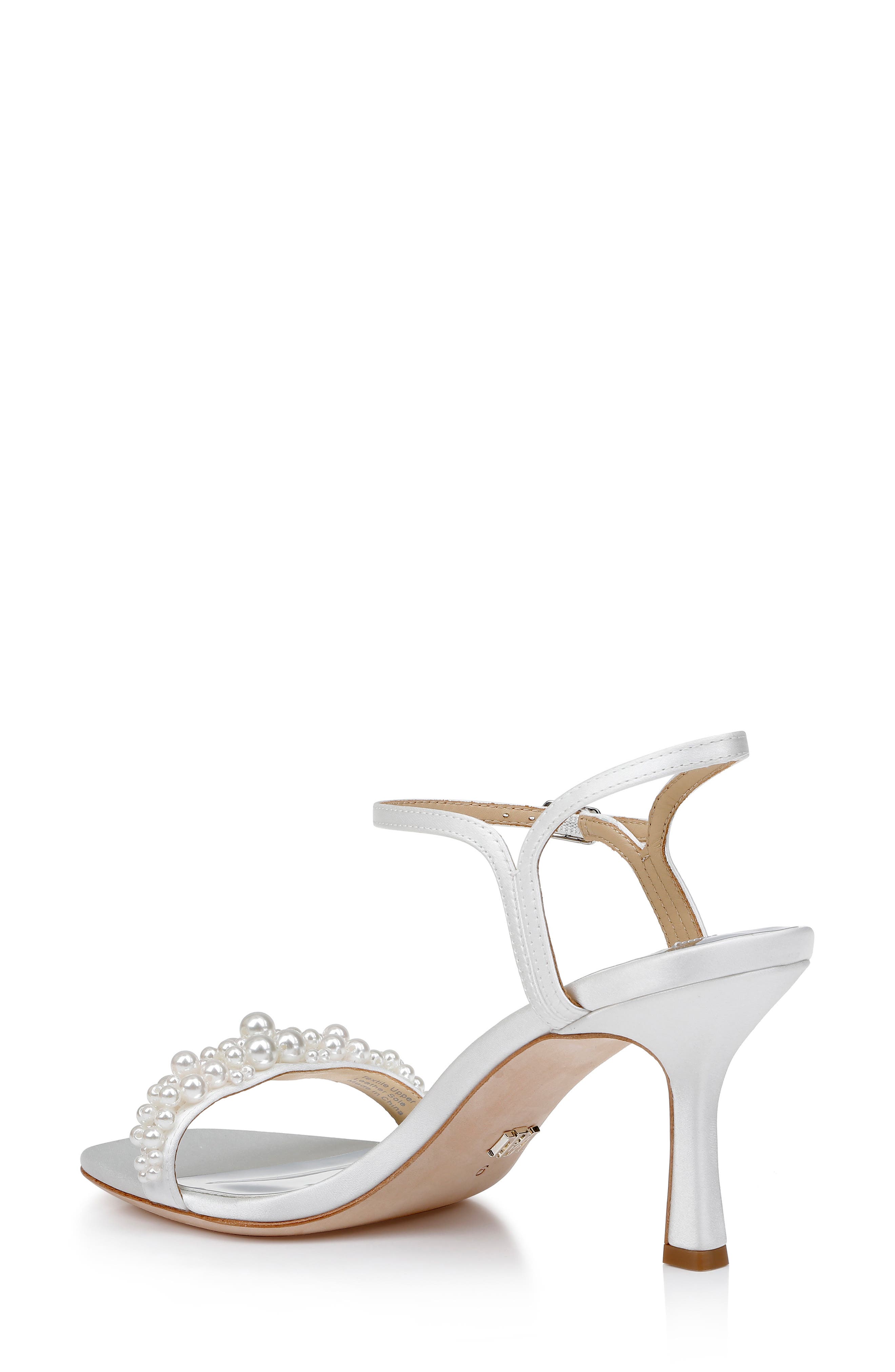 Badgley Mischka Collection Caitlyn Metallic Satin Sandal, Alternate, color, 