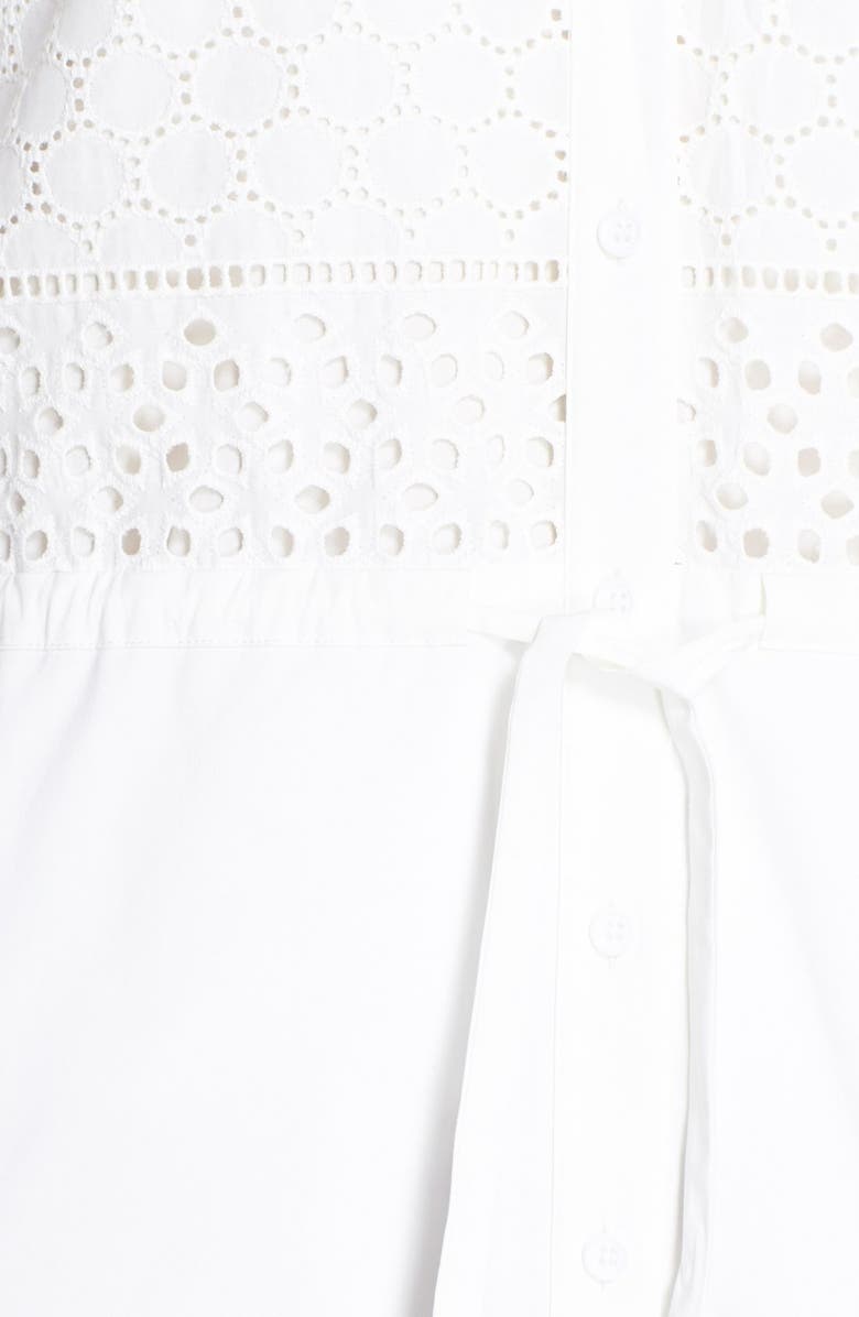 CeCe by Cynthia Steffe 'Dee' Eyelet Cotton Shirtdress, Alternate, color, 
