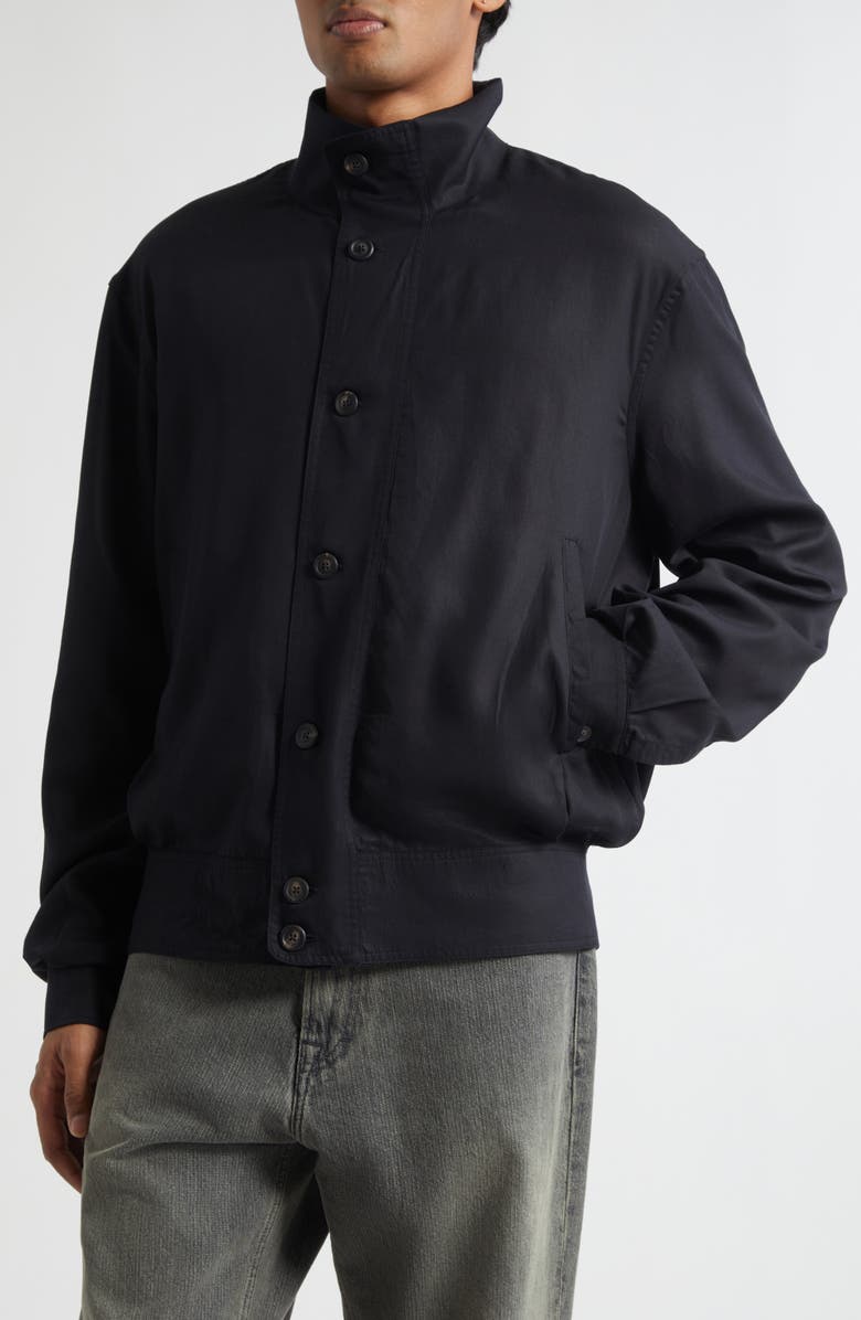 OUR LEGACY Mock Bomber Jacket, Alternate, color, Black Lyocell