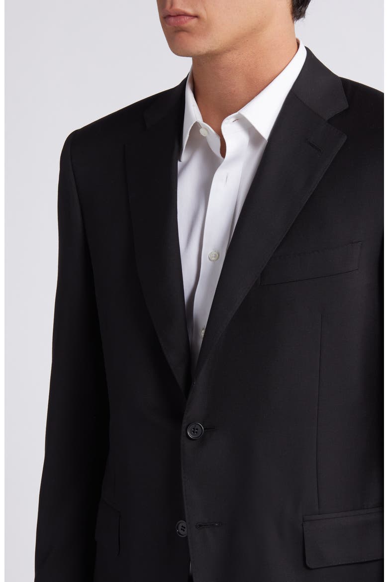 Solid Wool Suit, Alternate, color, BLACK