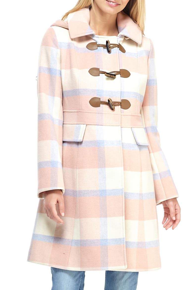 Annelise Plaid Hooded Coat (Nordstrom Exclusive), Main, color, MULTI