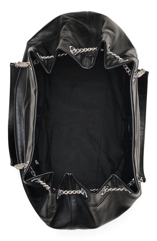 Marc Jacobs Structured Black Shoulder Bag With Drawstring Closure In Black